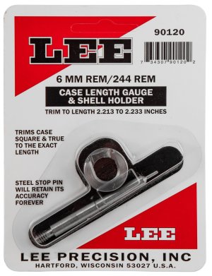 Lee Precision Case Length Gage and Shell Holder 6mm Rem 90120