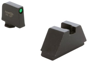 AmeriGlo GL810 Optic Sight Set Glock 2XL Tall Green Tritium Black Outline