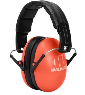 Walker's GWPFKDMCOR Youth Passive Muff 23 dB Over the Head Coral/Black