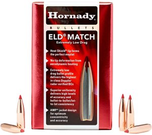 Hornady ELD Match 6mm .243 109 Grain Bullets 500 Box 245301