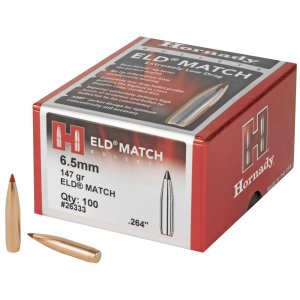 Hornady 26333 .264 (6.5mm) 147gr ELD Match 100/Box