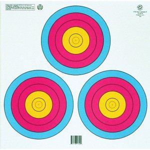 Maple Leaf FT-3X40W Target Face 3 Spot Triangle 100pk 17"x17" 75lb Card Stock