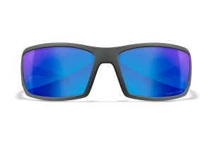 Wiley X Twisted SSTWI09 Matte Gray Frame Blue Mirror Lens Polycarbonate