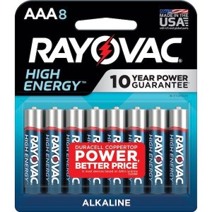 Energizer Batteries Ray O Vac AAA Battery 8 Pack E302349000