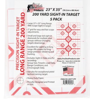 Pro-Shot 200 Yard Rifle Sight in Target 23 X 35 Red 5/ct