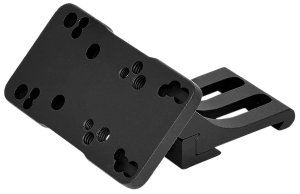 Warne 6110ML Red-Dot Riser 45° Offset Reflex Black Anodized Left-Handed