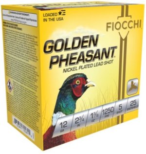 Fiocchi GoldenPheasant 12ga 2.75" Sz5 1 3/8oz Shotgun Ammo