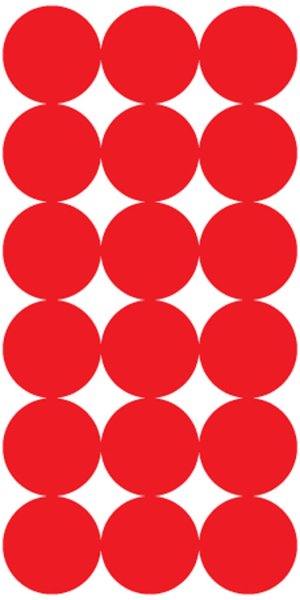 Pro-Shot P432M SplatterShot Repair Pasters Red 1" Self-Adhesive 432 Pasters