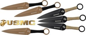 Master Cutlery MT0016CS USMC 9" Spear Point Throwing Knives 6-Pack