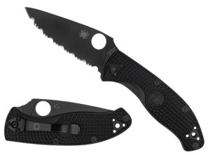 Spyderco C122PSBBK Tenacious Black FRN Blade Pocket Knife