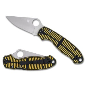Spyderco Para 3 Salt C223GBKYLMCP 2.93 In Satin CPM MagnaCut G-10
