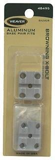 Weaver 48495 Top Mount Base Set Silver Aluminum for Browning X-Bolt