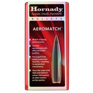 Hornady Aeromatch Rifle Bullets 30 CAL .308 168 GR HPBT (1-12) 100 RDS