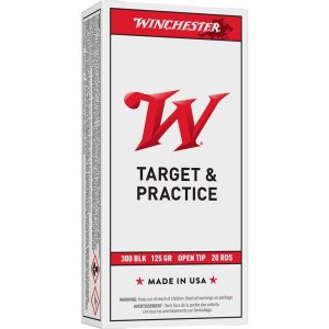 Winchester Ammo USA300BLK USA 300 Blackout 125 gr 2185 fps Open Tip Range 20 Bx/10 Cs