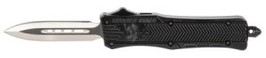 CobraTec SBCTK-1SDAGNS 2.75" Dagger SL/Plain Edge Black Handle OTF D2 Steel
