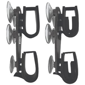 Rugged Suppressors Rugged Gear 10020 Black Suction-Cup 4-Gun Rack