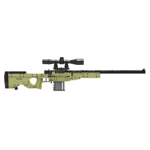Caliber Gourmet CGBBB1 Sniper Building Blocks Black/Green Plastic 41" Long 1491 Pieces