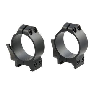 Warne 220LM 34mm Low QD Rings Black Matte Blue