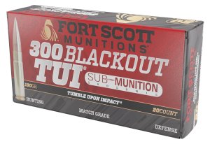 Fort Scott 300190SCVSS 300 Blackout 190gr Solid Copper TUI Ammo 20 Rounds