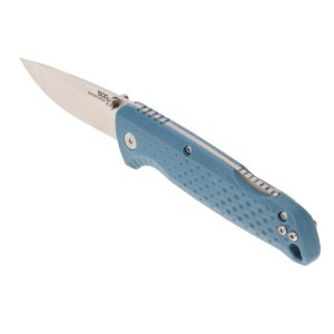 SOG Adventure LB Folding Knife 3.5 In Satin Blade Nordic Blue
