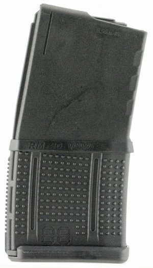 ProMag RM20 AR-15 Magazine, 20-Round, .223 Rem/5.56 NATO, Anti-Tilt Roller Follower, DuPont Zytel Polymer, Black