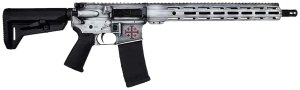 Shark Coast Templar AR 300-154-1000-11 5.56 16" White Battle Worn Rifle