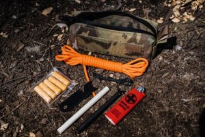 Shield Sights SG-PSFIREKT-MC Multicam Ferro Rod & Paracord Kit