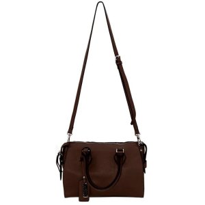 Rugged Rare 49647 Bella Concealed Carry Handbag Dark Chestnut Vegan Leather
