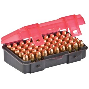 Plano Molding Company Ammo Box .380 Auto/9mm 50 Rounds Charcoal/Rose