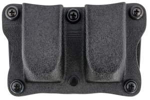 DeSantis A87KJKKZ0 Quantico Double Mag Pouch Black Kydex OWB Ambidextrous