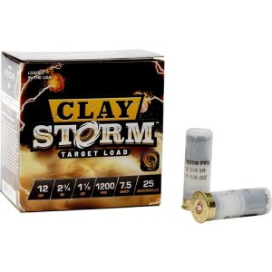 Fiocchi Clay Storm 12 Gauge 2.75In 1oz #7.5 1200fps 25/Box