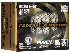 Federal PD40P1 40 S&W 165 Grain Jacketed Hollow Point 4 in 20 Rounds