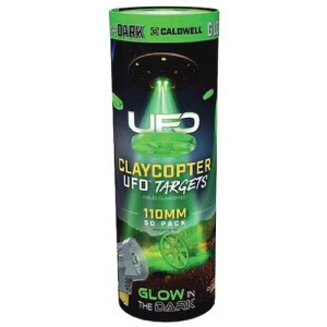 Claycopter Ufo 110mm Glowing Targets - Claycopter Ufo 110mm Glowing Target 50/Pack