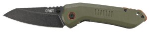 CRKT Overland 3" Sheepsfoot Folding Knife Stonewashed Blade G10 Handle