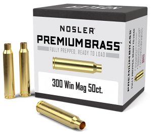 Nosler 10227 Premium Brass Unprimed Cases 300 Win Mag Rifle Brass 50 Per