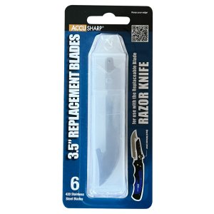 AccuSharp Razor Knife Replacement Blades Fixed Blade Knife (6)-5"