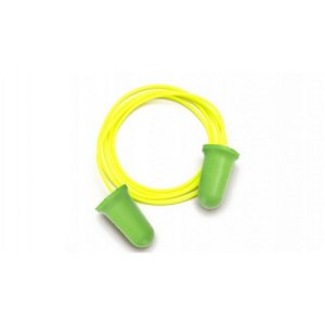 Pyramex Green Bell Shaped Plug-yellow corded-Polybag w/dispenser- 100 pair