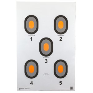 Action Target Bulls-Eye 23x35in 5-Target Orange Center 100-Pack