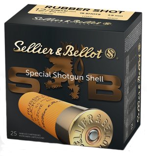 12 Ga Rubber-Slug 15 Pellets 2-3/4" 25 Rds Sellier & Bellot Shotgun Ammo