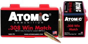 Atomic Ammunition 00426 Rifle Match 308 Win 168gr HPBT 50/Box