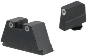 AmeriGlo GL349 Optic Sight Set Glock 3XL Tall Green Tritium White Outline
