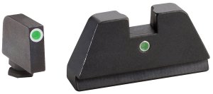 AmeriGlo GL191 Optic Sight Set Glock XL Tall Green Tritium White Outline