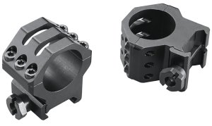 Weaver 6 Hole Tactical Scope Rings 1" High Matte Black 48350