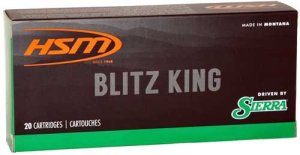 HSM 220SW-1-N .220 Swift Ammo 55GR BlitzKing 20RD Box