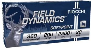 Fiocchi 360BHB Field Dynamics 360Buckhammer 200gr Soft Point 20 Per Box/10 Case