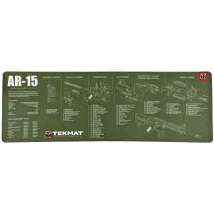 TekMat TEK-R36-AR15-OD 12x36In Neoprene Mat 1/8In Pad Olive Drab