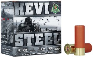 HEVI-Shot HS61221 12 Gauge 2.75" 1 1/8oz #1 Steel Shot 1500fps 25/Box