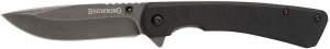 Browning 3220514 Rock EDC 3" Folding Knife, Black G10, 7Cr17MoV Blade