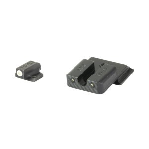TRUGLO Tritium Pro S&W M&P White Tritium Sight Set Front/Rear Lock Ring
