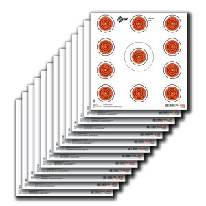 Allen EZ Aim Paper 11 Spot Indoor Target 12x12 Orange 13 Pack